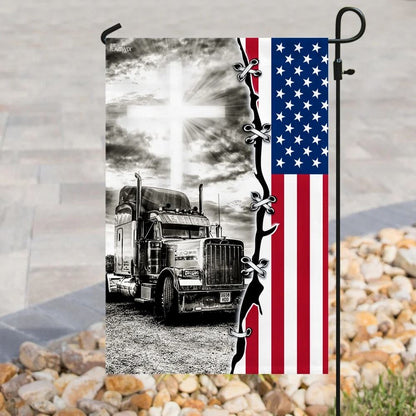 Truck Christian American House Flag, Outdoor Religious Flags, Christian Flag, Scripture Flag, Garden Banner