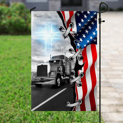 Truck Trucker Jesus Take The Wheel House Flags, Christian Flag, Scripture Flag, Garden Banner