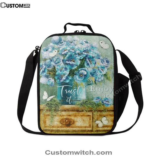 Trust It Enjoy It God Lunch Bag For Men And Women, Spiritual Christian Lunch Box For School, Work