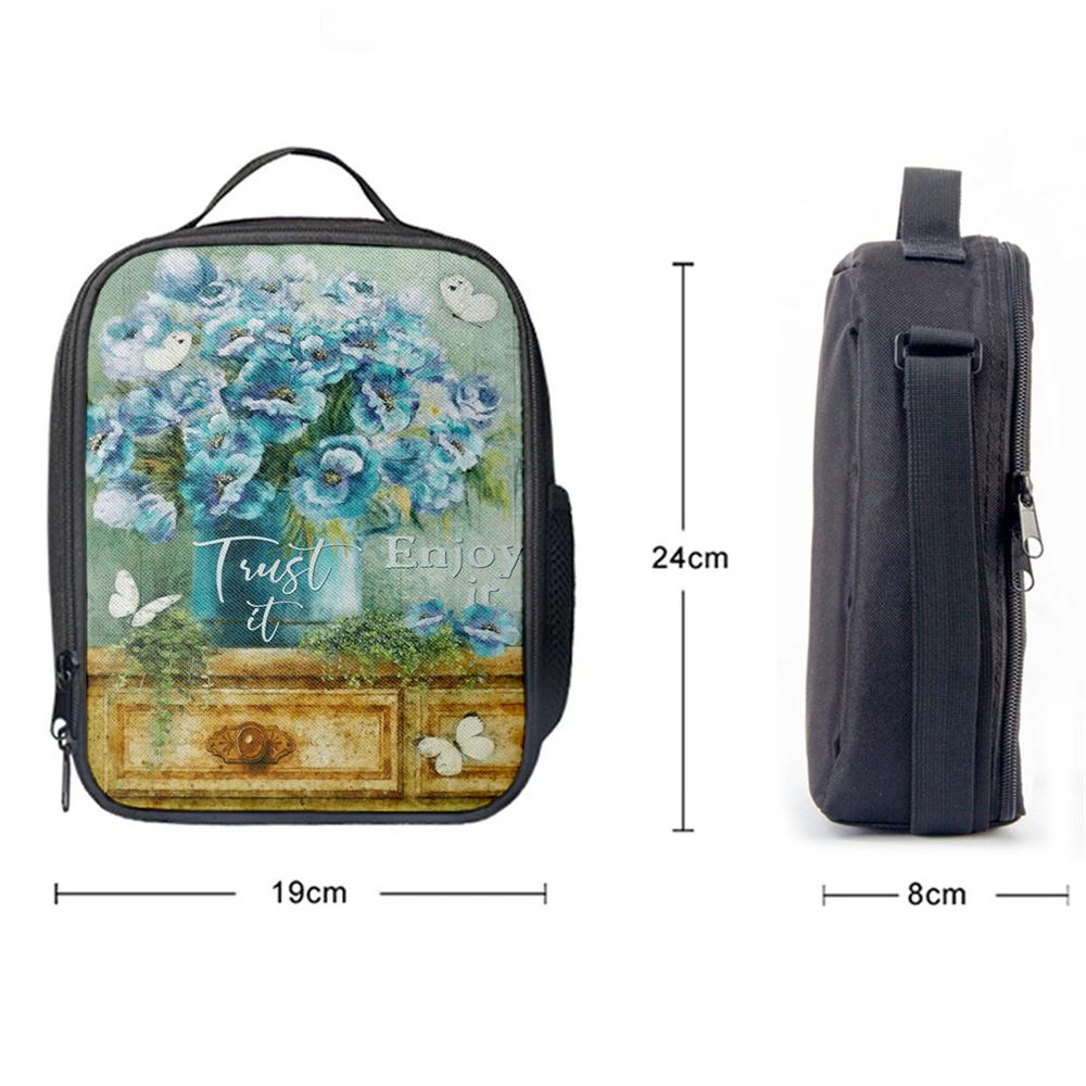Trust It Enjoy It God Lunch Bag For Men And Women, Spiritual Christian Lunch Box For School, Work
