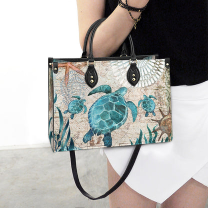 Turtle Pu Leather Bag, Gift Ideas For Turtle Lovers, Women's Pu Leather Bag