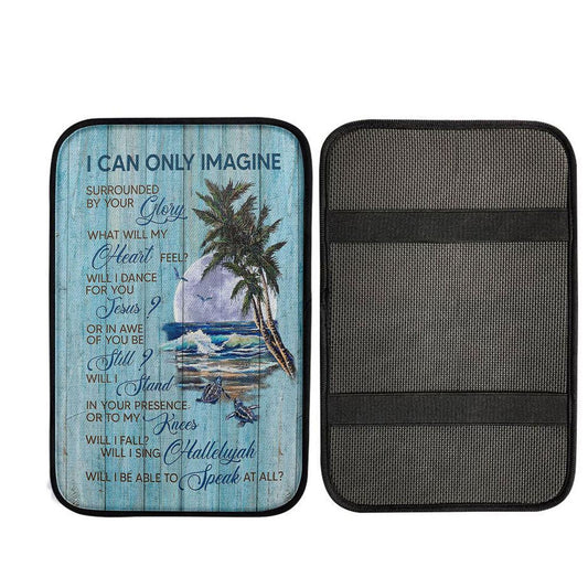 Turtles I Can Only Imagine Car Center Console Cover, Christian Car Interior Accessories