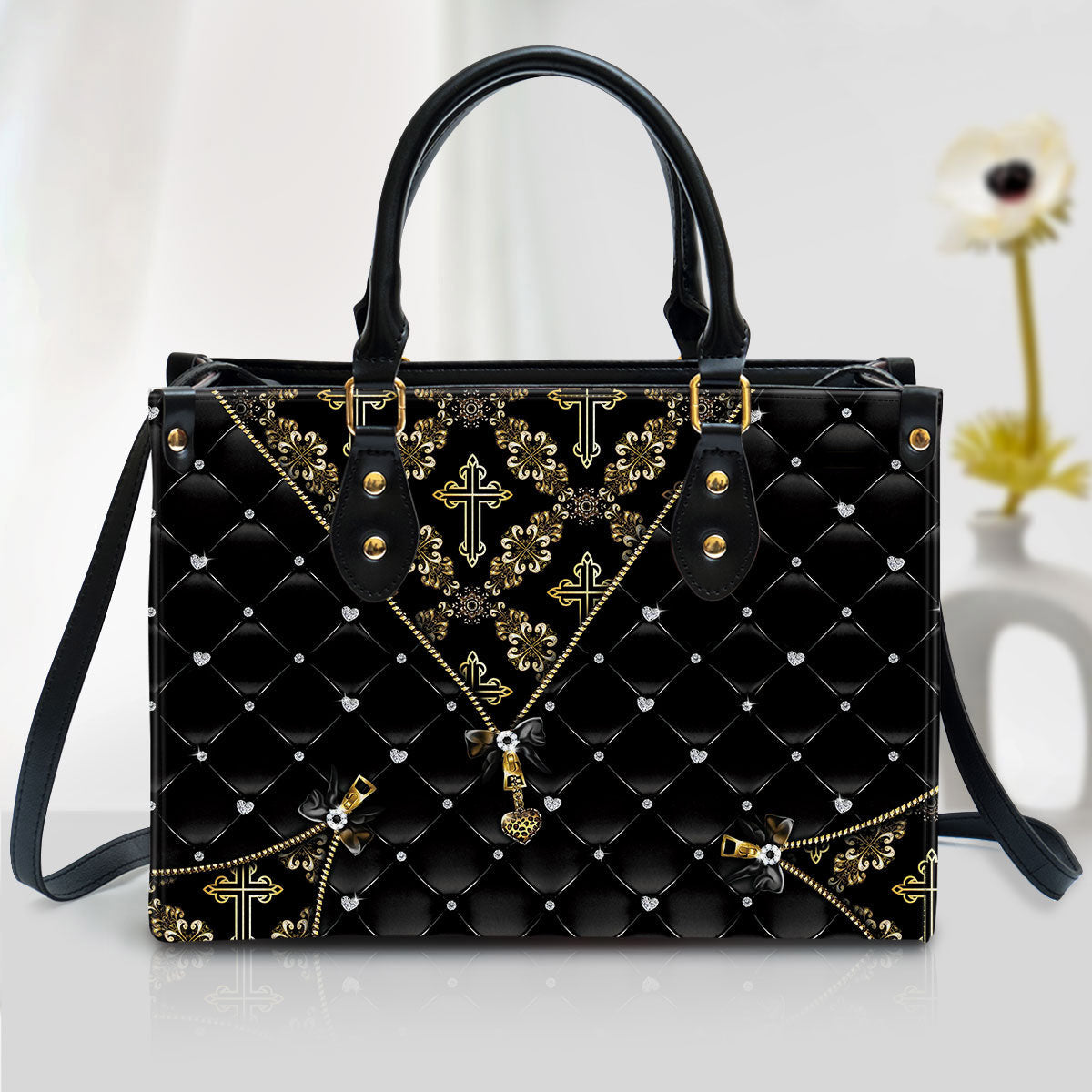 Unique Cross Leather Handbag, Religious Gifts For Women, Women Pu Leather Bag