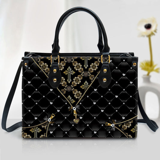 Unique Cross Leather Handbag, Religious Gifts For Women, Women Pu Leather Bag