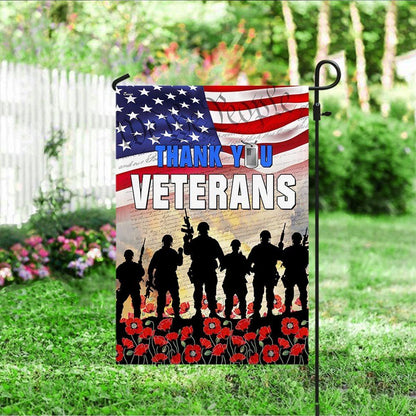 Veterans Day Thank You Veterans Flag, Outdoor House Flags, Christian Flag, Scripture Flag, Garden Banner