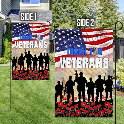 Veterans Day Thank You Veterans Flag, Outdoor House Flags, Christian Flag, Scripture Flag, Garden Banner