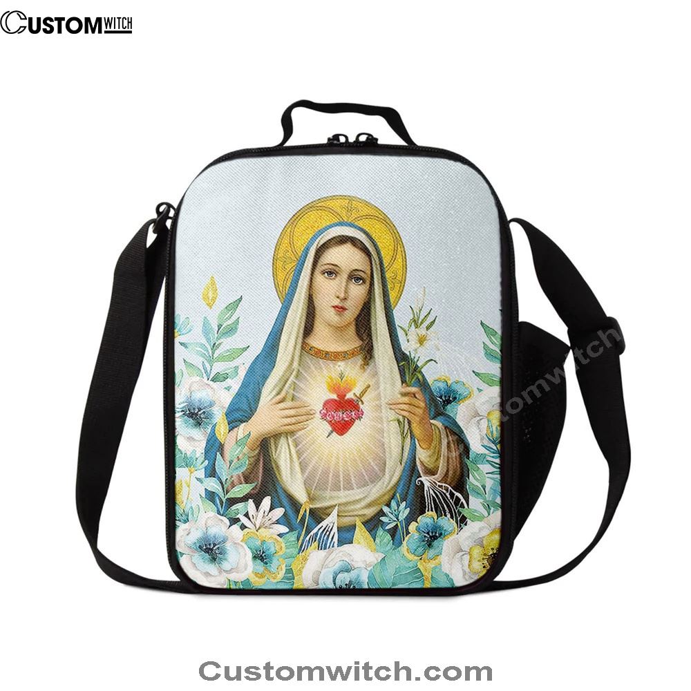 Virgin Mary Picture - Mary Mother Of God Lunch Bag For Men And Women, Spiritual Christian Lunch Box For School, Work