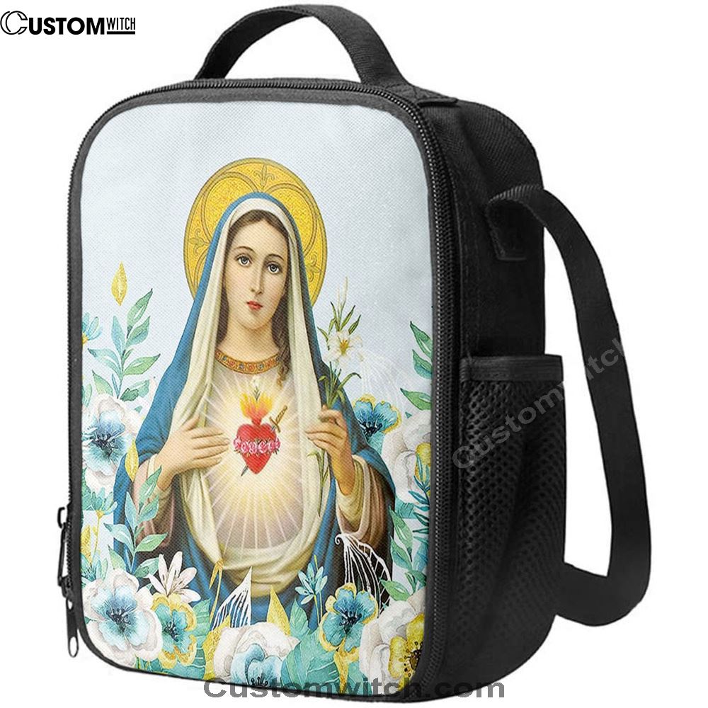 Virgin Mary Picture - Mary Mother Of God Lunch Bag For Men And Women, Spiritual Christian Lunch Box For School, Work