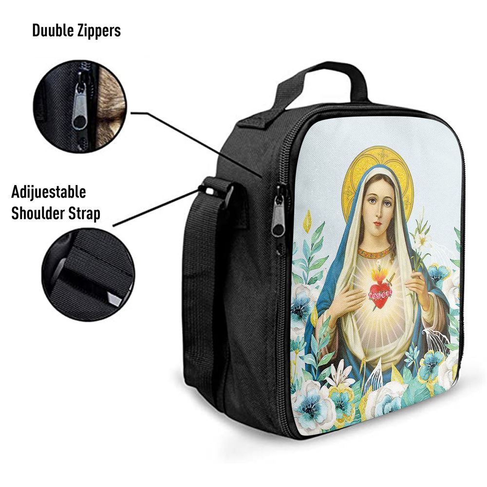 Virgin Mary Picture - Mary Mother Of God Lunch Bag For Men And Women, Spiritual Christian Lunch Box For School, Work