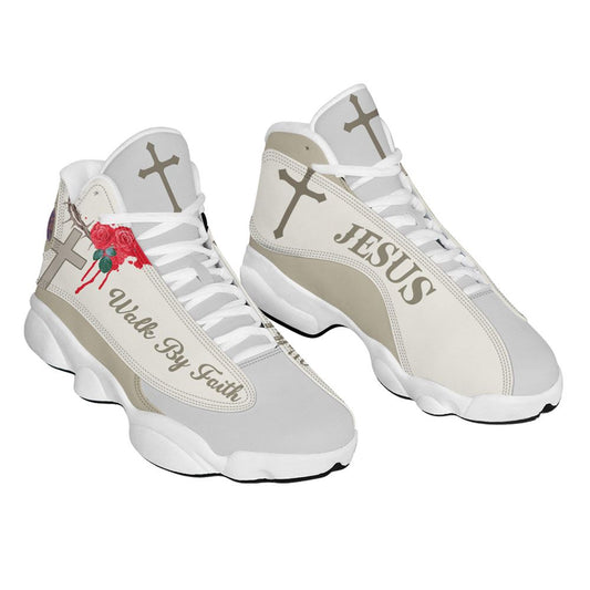 Walk By Faith Jesus Jd13 Shoes For Man And Women, Christian Basketball Shoes, Gift For Christian, God Shoes