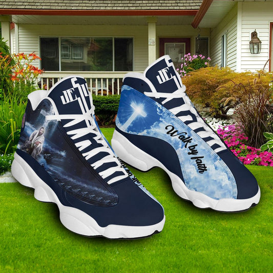 Walk By Faith Jesus Saved Jd13 Shoes For Man And Women, Christian Basketball Shoes, Gift For Christian, God Shoes