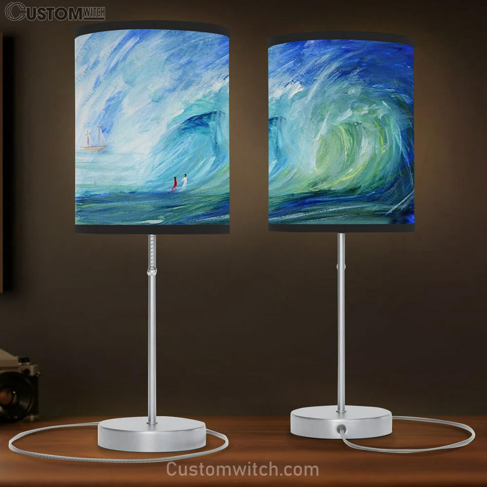 Walking On Water Table Lamb Prints - Christian Lamb Gift - Christian Home Decor