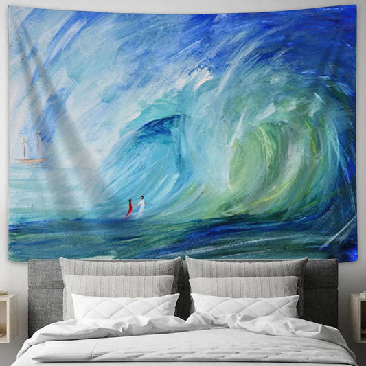 Walking On Water Tapestry Prints - Christian Wall Art - Christian Home Decor