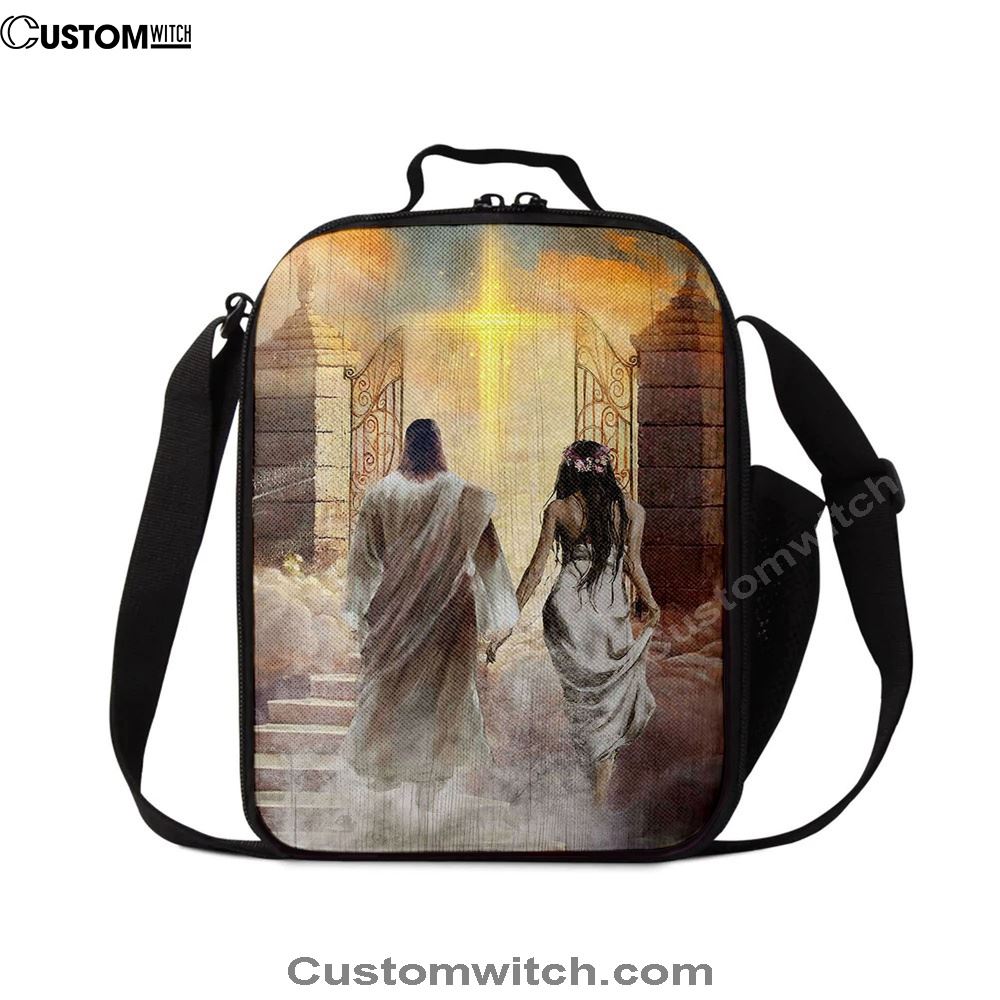 Walking With Jesus The Way To Heaven Lunch Bag For Men And Women, Spiritual Christian Lunch Box For School, Work