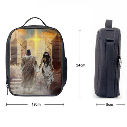 Walking With Jesus The Way To Heaven Lunch Bag For Men And Women, Spiritual Christian Lunch Box For School, Work