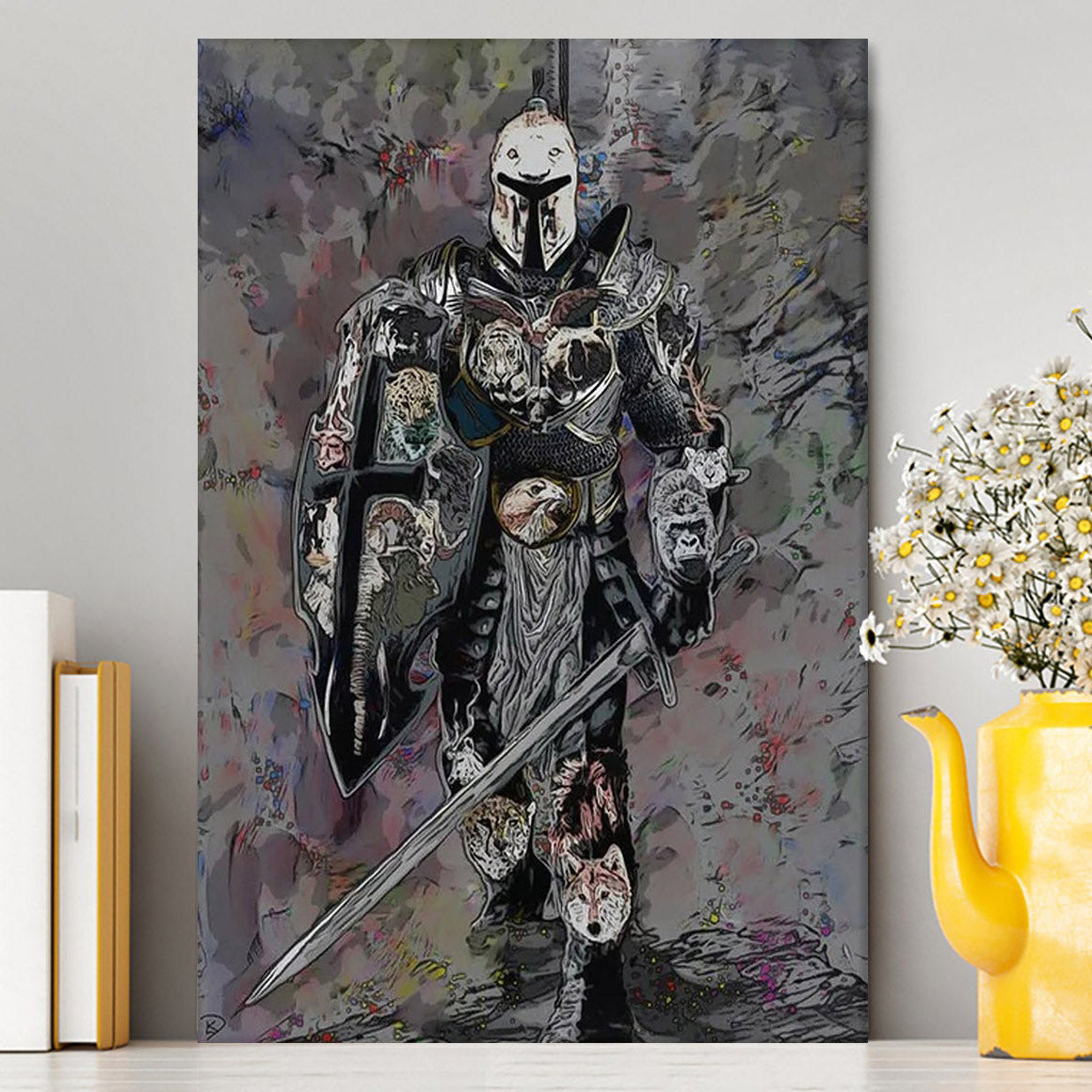 Warrior Armor Of God Canvas Wall Art - Christian Home Decor - Religious Art