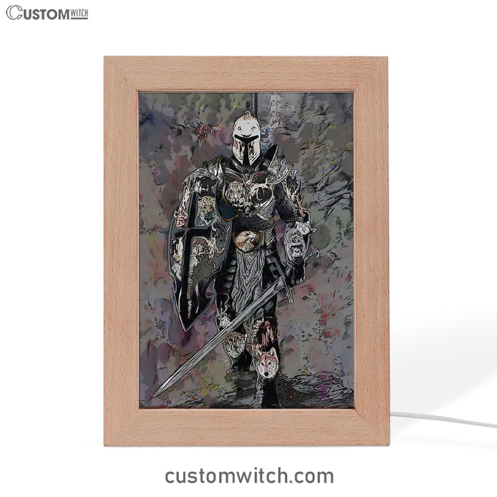 Warrior Armor Of God Frame Lamp Art - Christian Home Decor - Religious Art
