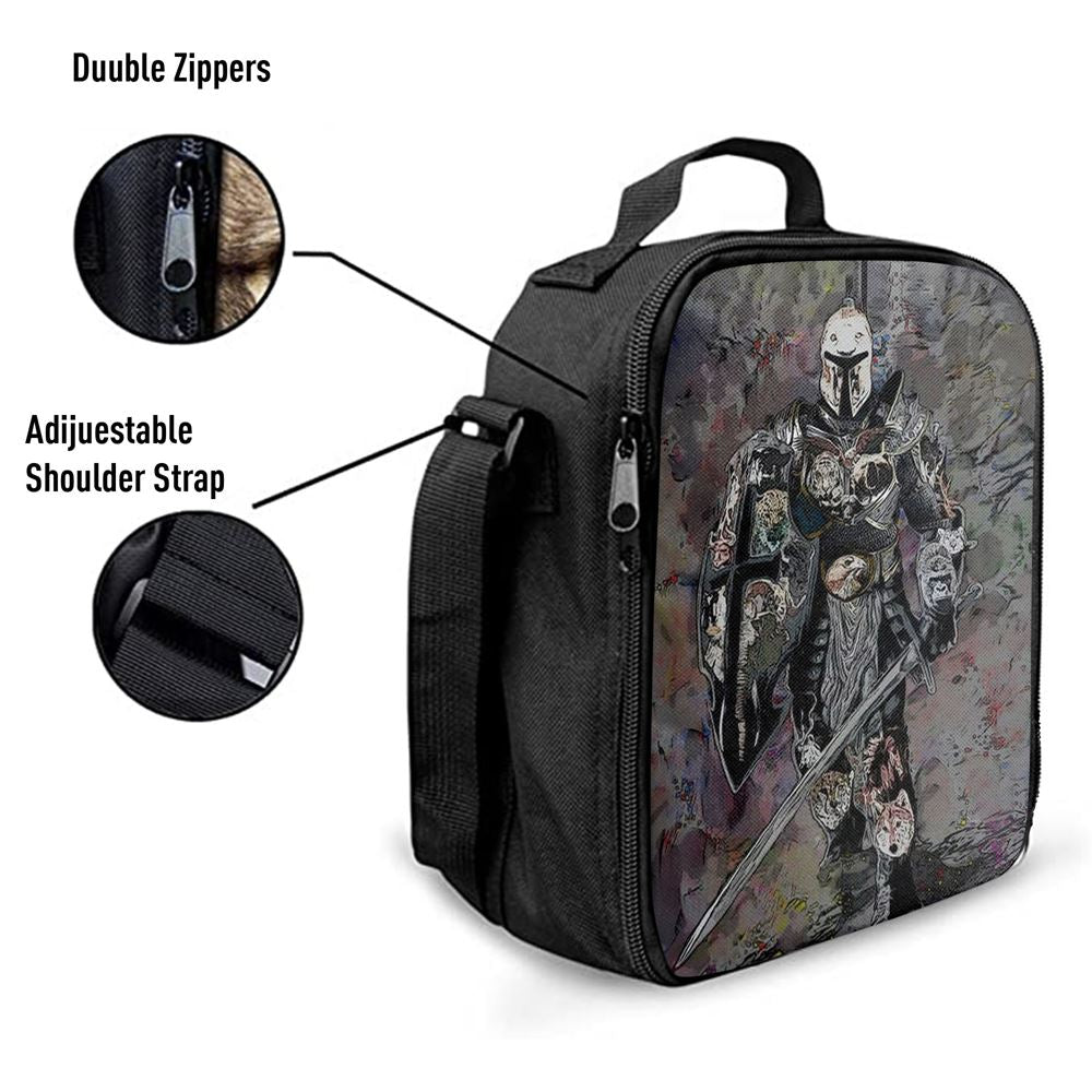 Warrior Armor Of God Lunch Bag For Men And Women, Spiritual Christian Lunch Box For School, Work