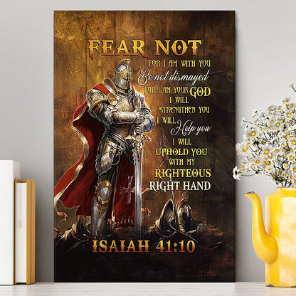 Warrior Jesus Fear Not For I Am With You Canvas Wall Art - Christian Canvas Prints - Bible Verse Canvas Art