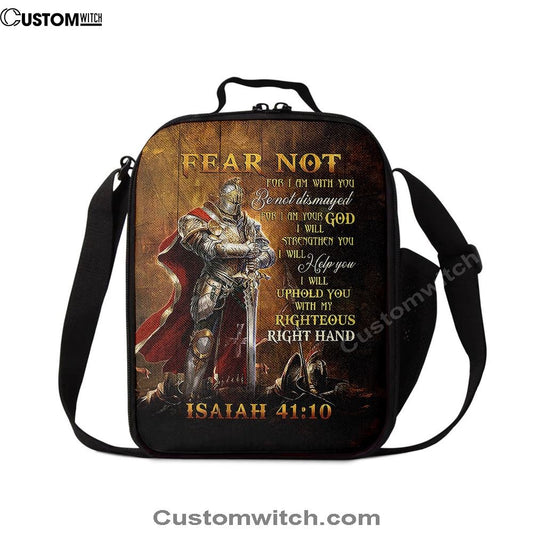 Warrior Jesus Fear Not For I Am With You Lunch Bag For Men And Women, Spiritual Christian Lunch Box For School, Work