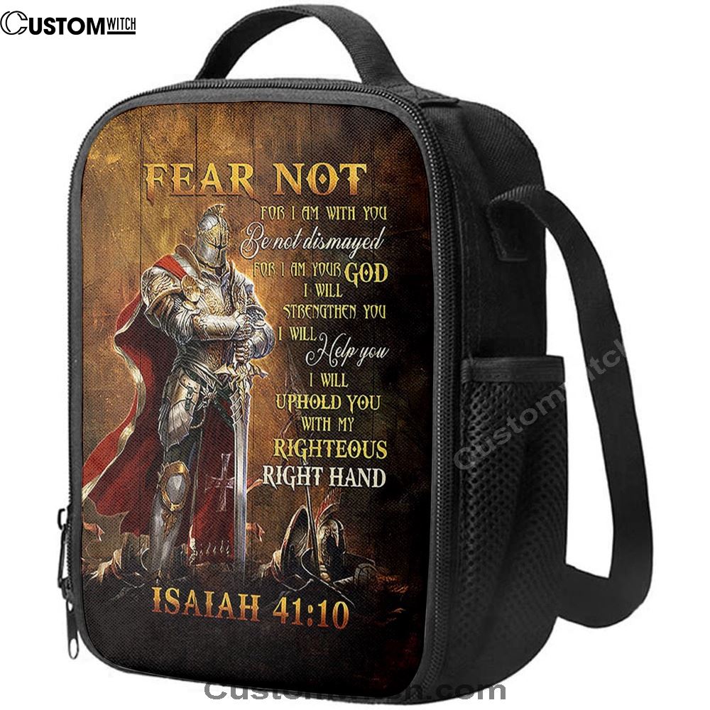 Warrior Jesus Fear Not For I Am With You Lunch Bag For Men And Women, Spiritual Christian Lunch Box For School, Work