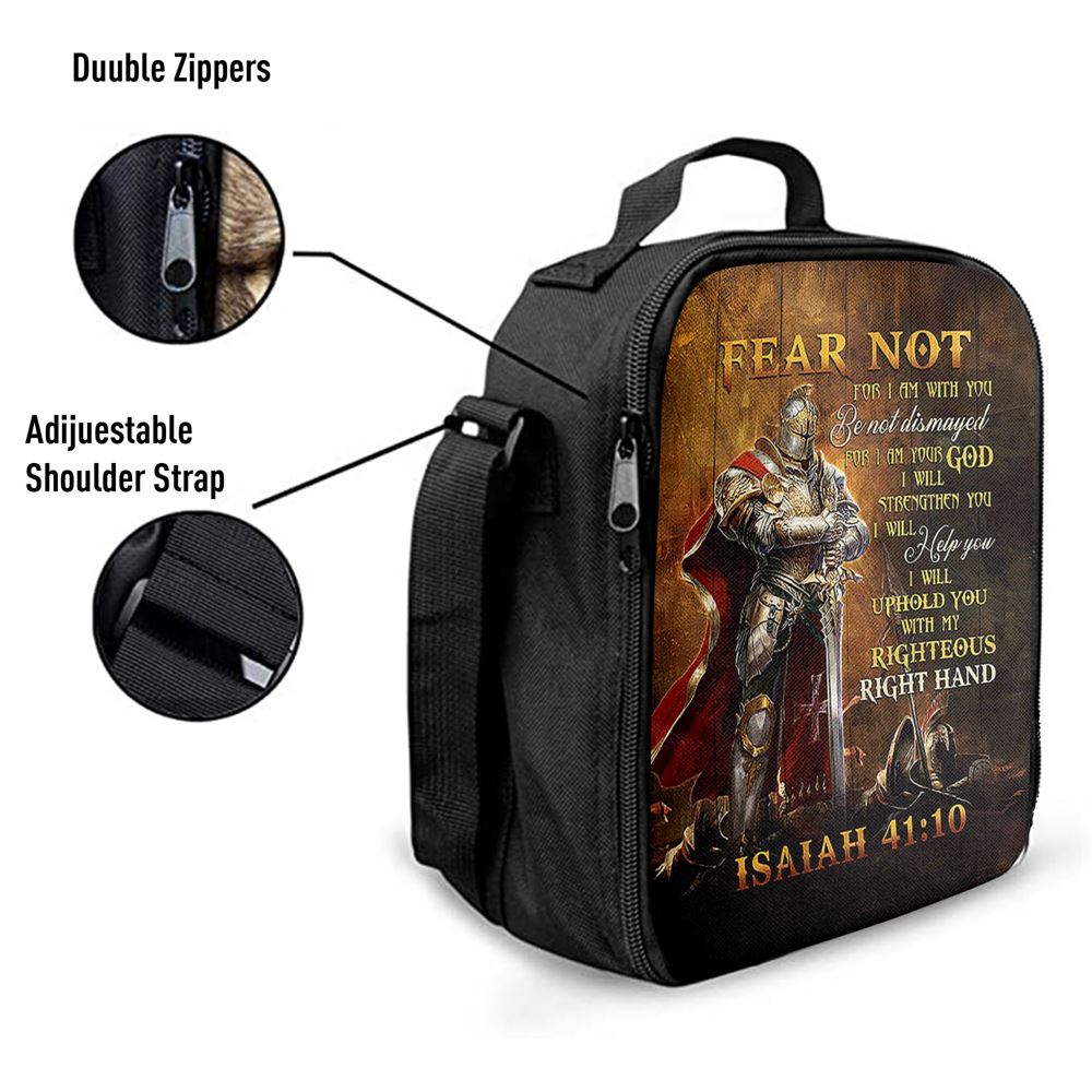 Warrior Jesus Fear Not For I Am With You Lunch Bag For Men And Women, Spiritual Christian Lunch Box For School, Work