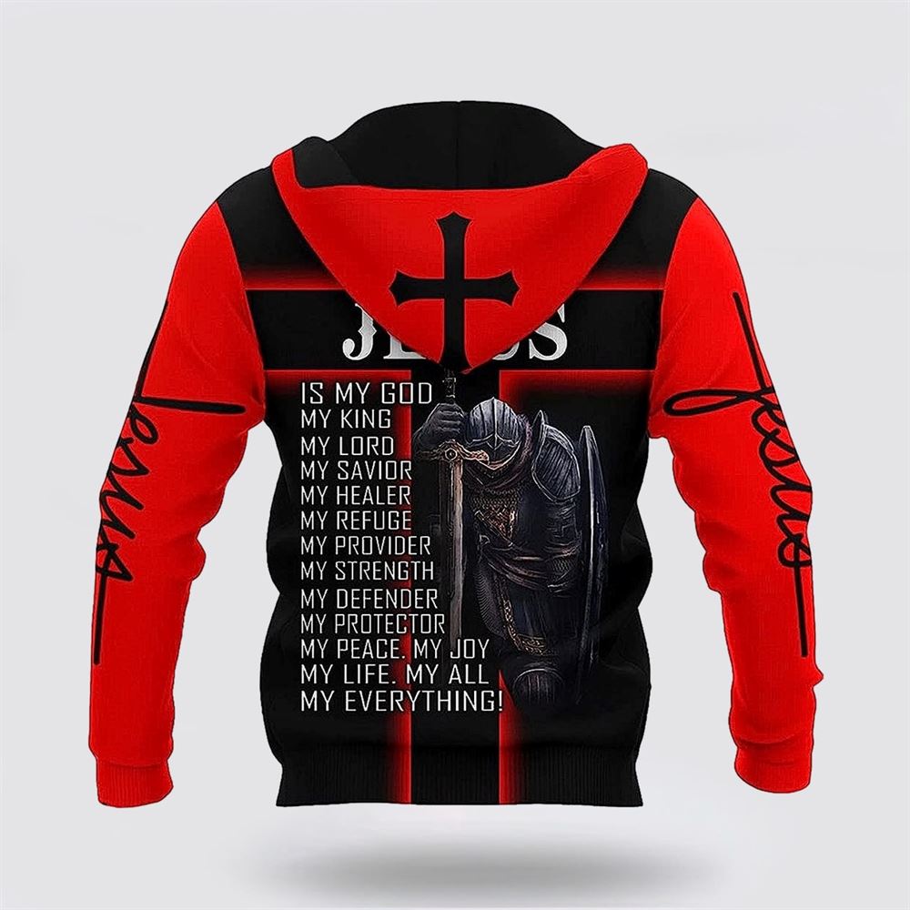 Warrior Jesus My God My King My Lord 3D Hoodies For Women Men, God 3D Printed Hoodie, Christian Apparel Hoodies