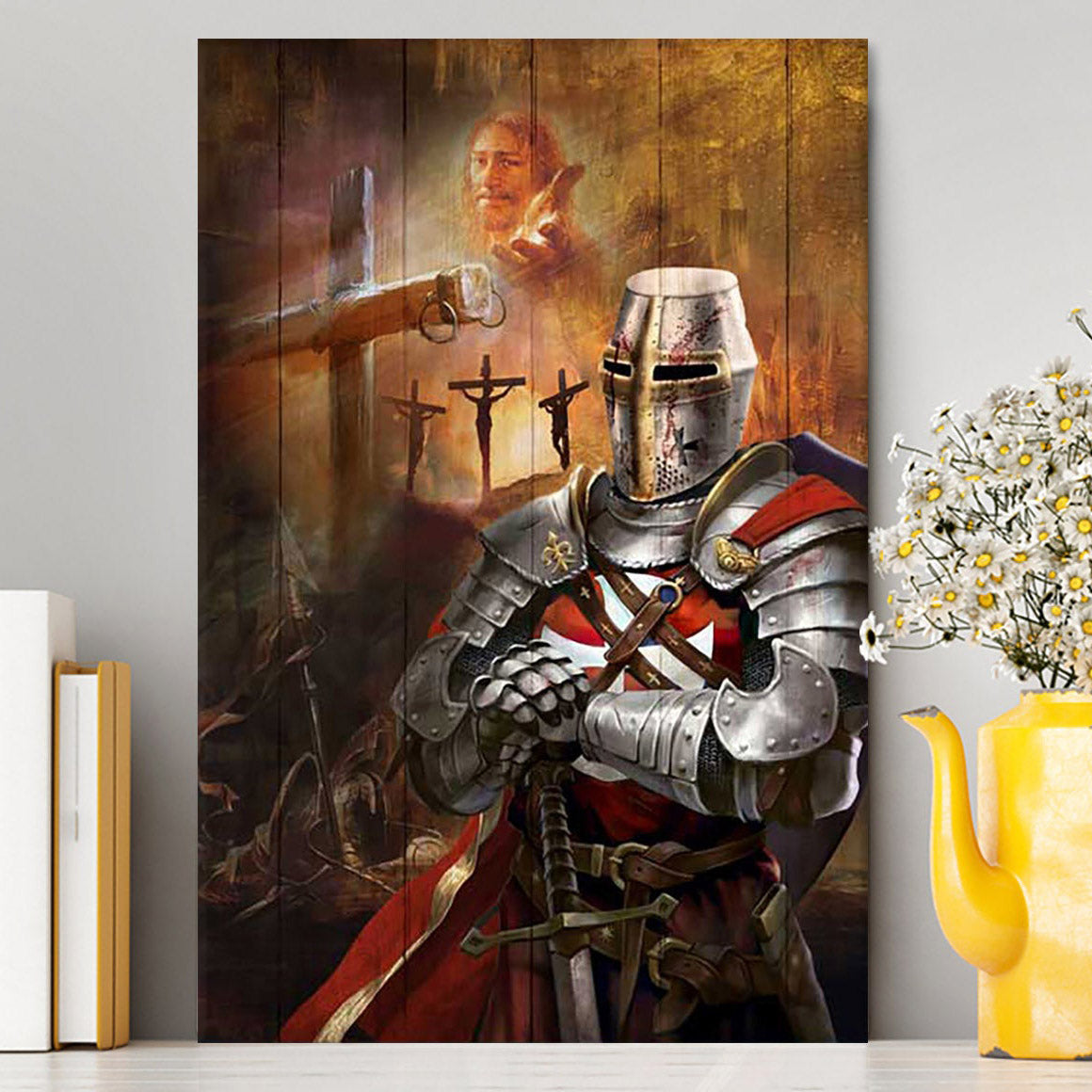 Warrior Jesus On The Cross Jesus Calls Canvas Print - Inspirational Canvas Art - Christian Wall Art Home Decor