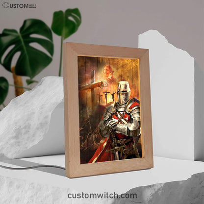 Warrior Jesus On The Cross Jesus Calls Frame Lamp Print - Inspirational Frame Lamp Art - Christian Art Home Decor
