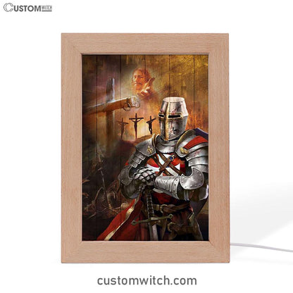Warrior Jesus On The Cross Jesus Calls Frame Lamp Print - Inspirational Frame Lamp Art - Christian Art Home Decor