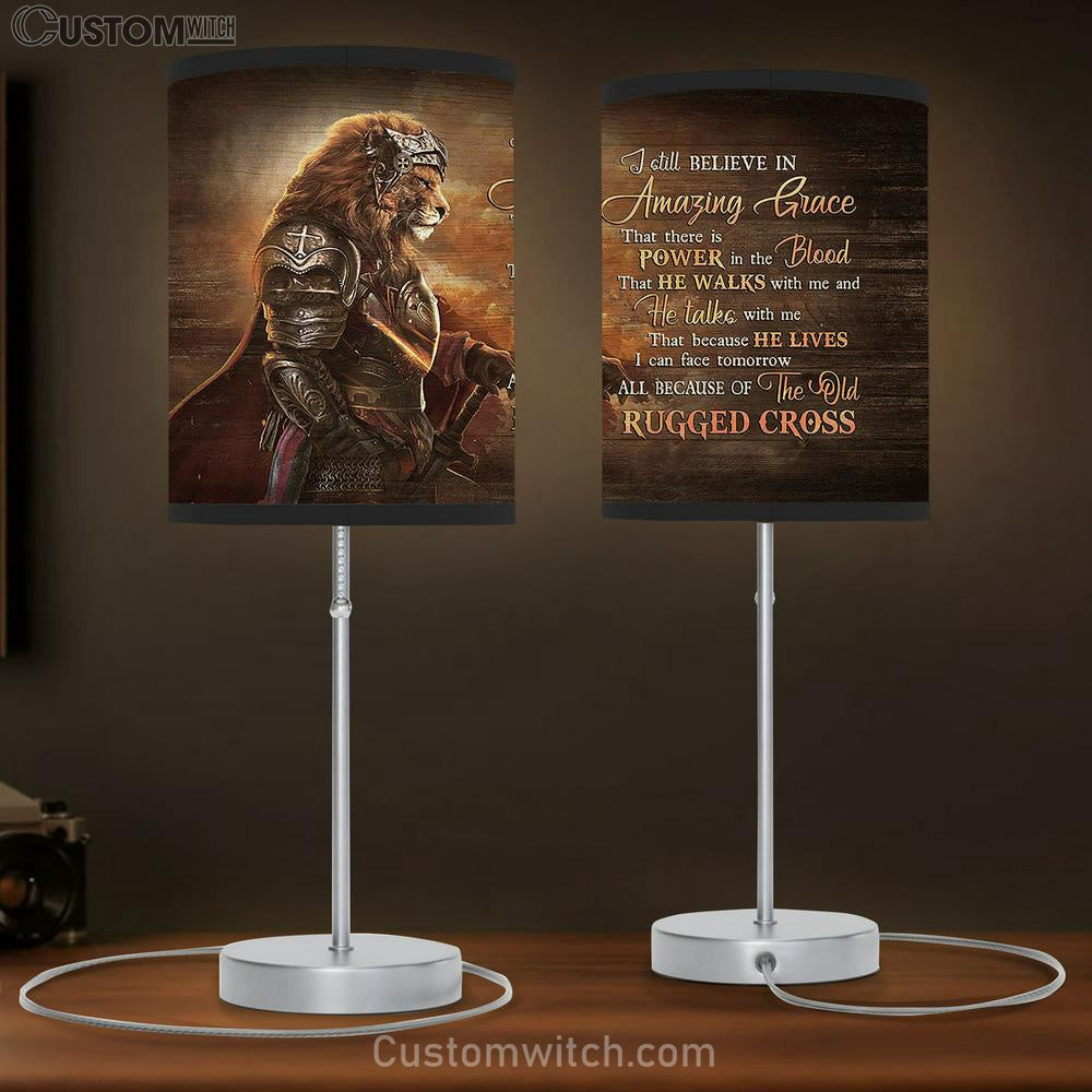 Warrior Lion I Still Believe In Grace Table Lamb Art - Bible Verse Lamb Gift - Christian Bedroom Decor