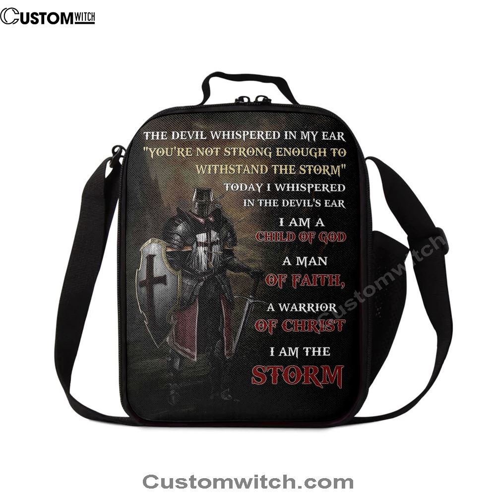Warrior Of God I Am The Storm Lunch Bag For Men And Women, Spiritual Christian Lunch Box For School, Work