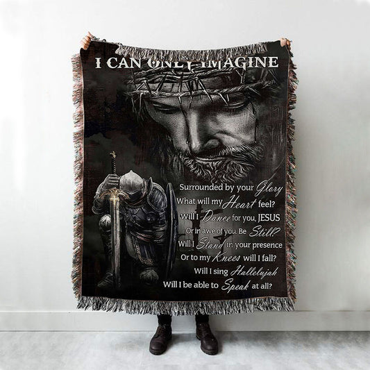 Warrior Of God I Can Only Imagine Woven Blanket Art - Christian Art - Bible Verse Throw Blanket - Religious Home Decor