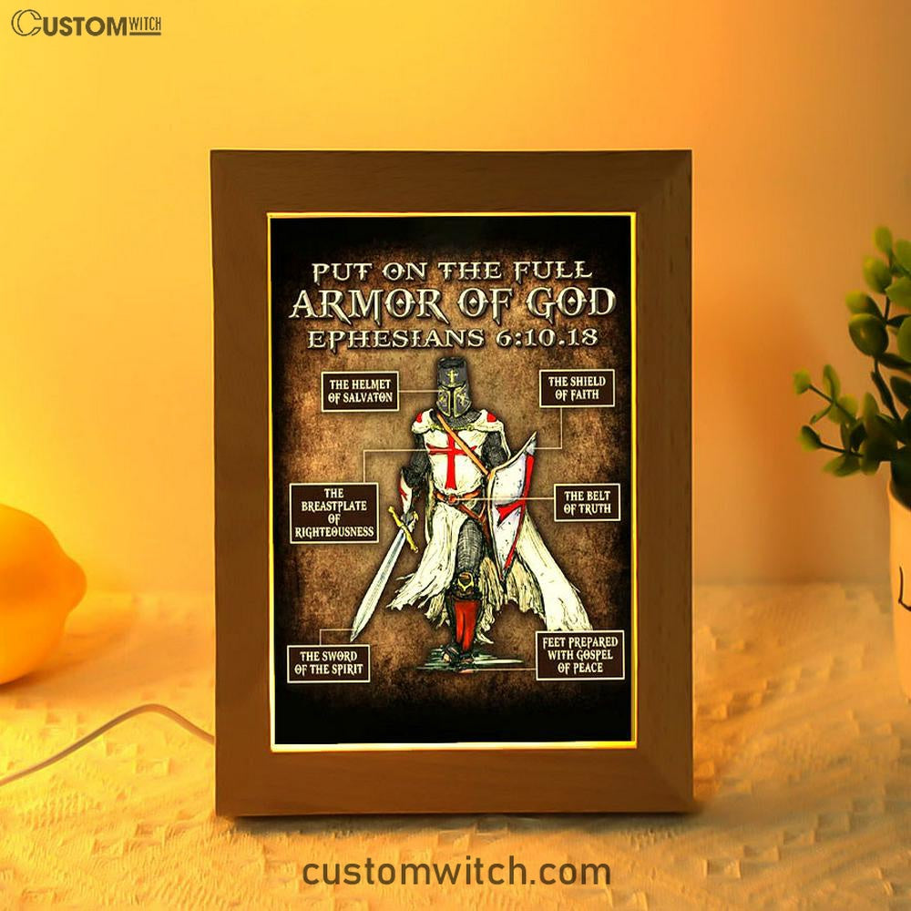 Warrior Of God Put On The Full Armor Of God Frame Lamp Art - Christian ...