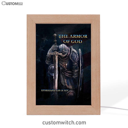 Warrior The Armor Of God Frame Lamp Art - Jesus Frame Lamp Prints - Christian Art Decor