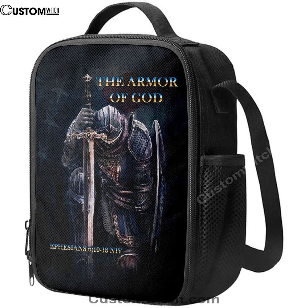 Warrior The Armor Of God Lunch Bag For Men And Women - Jesus Lunch Bag, Spiritual Christian Lunch Box For School, Work
