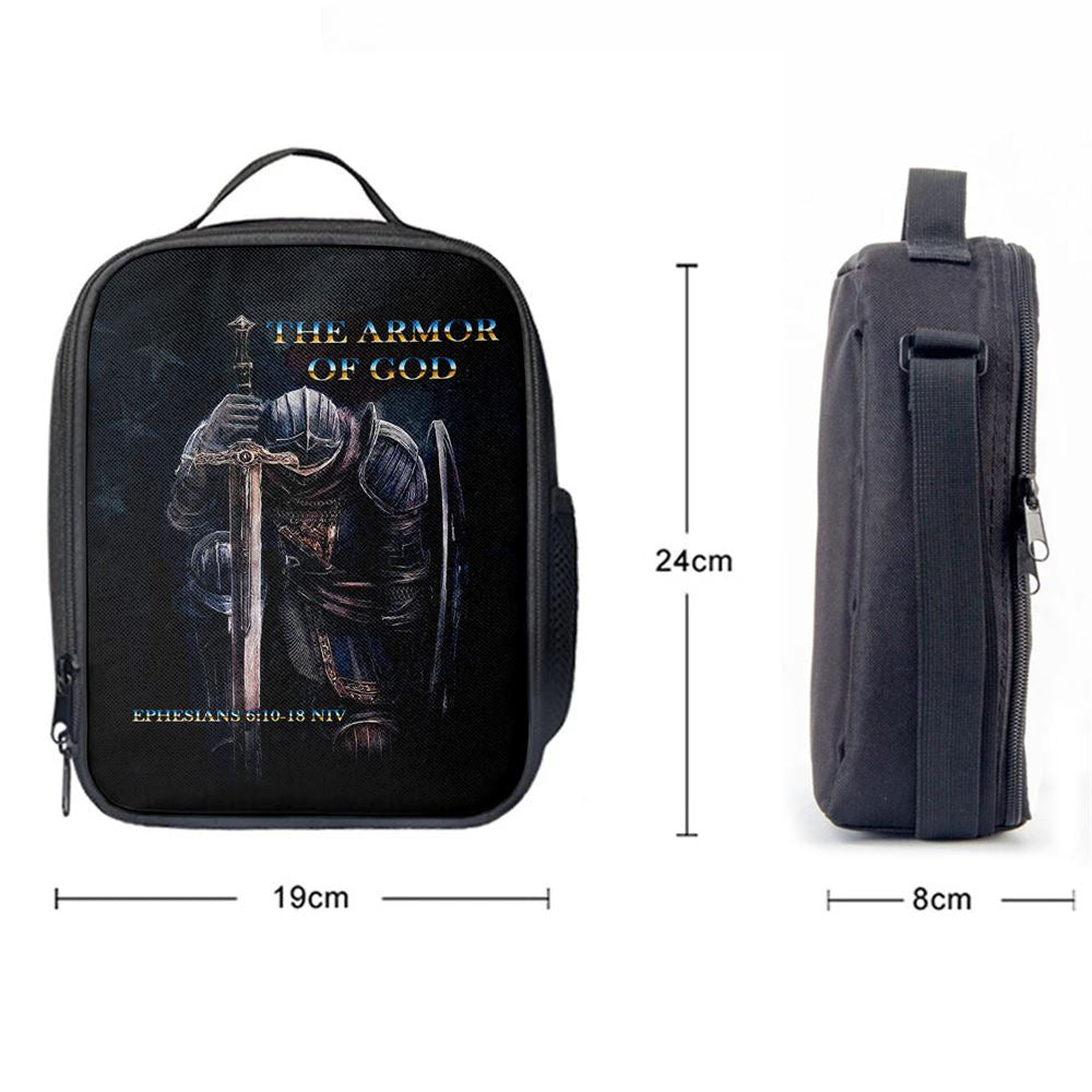 Warrior The Armor Of God Lunch Bag For Men And Women - Jesus Lunch Bag, Spiritual Christian Lunch Box For School, Work