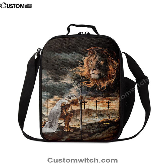 Warrior Women And Lion Of Judah Lunch Bag For Men And Women, Spiritual Christian Lunch Box For School, Work