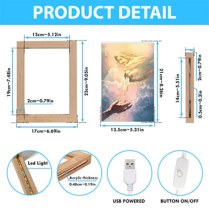 Water Of Life Jesus Frame Lamp Prints - Jesus Christ Frame Lamp Art - Christian Decor