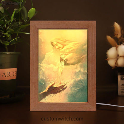 Water Of Life Jesus Frame Lamp Prints - Jesus Christ Frame Lamp Art - Christian Decor