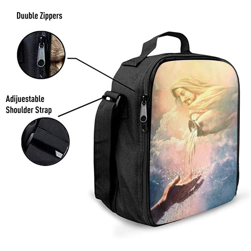 Water Of Life Jesus Lunch Bag For Men And Women, Spiritual Christian Lunch Box For School, Work