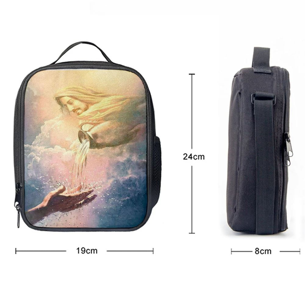 Water Of Life Jesus Lunch Bag For Men And Women, Spiritual Christian Lunch Box For School, Work