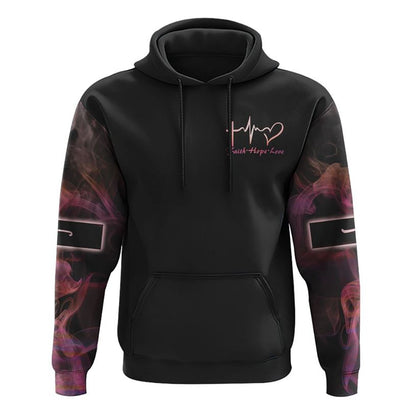 Way Maker Miracle Worker Lion Cross Pink Smoke All Over Print 3D Hoodie, Christian Hoodie, Christian Sweatshirt, Bible Verse Shirt