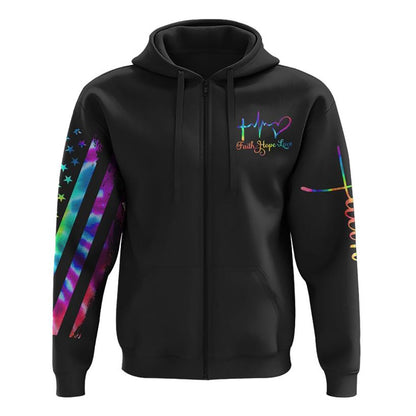 Way Maker Miracle Worker Music Wings Cross Tie Dye All Over Print 3D Hoodie, Christian Hoodie, Christian Sweatshirt, Bible Verse Shirt