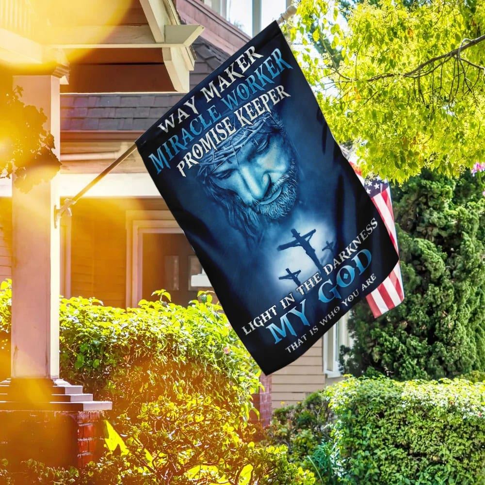 Way Maker Miracle Worker My God That Is Who You Are Jesus House Flags, Christian Flag, Scripture Flag, Garden Banner