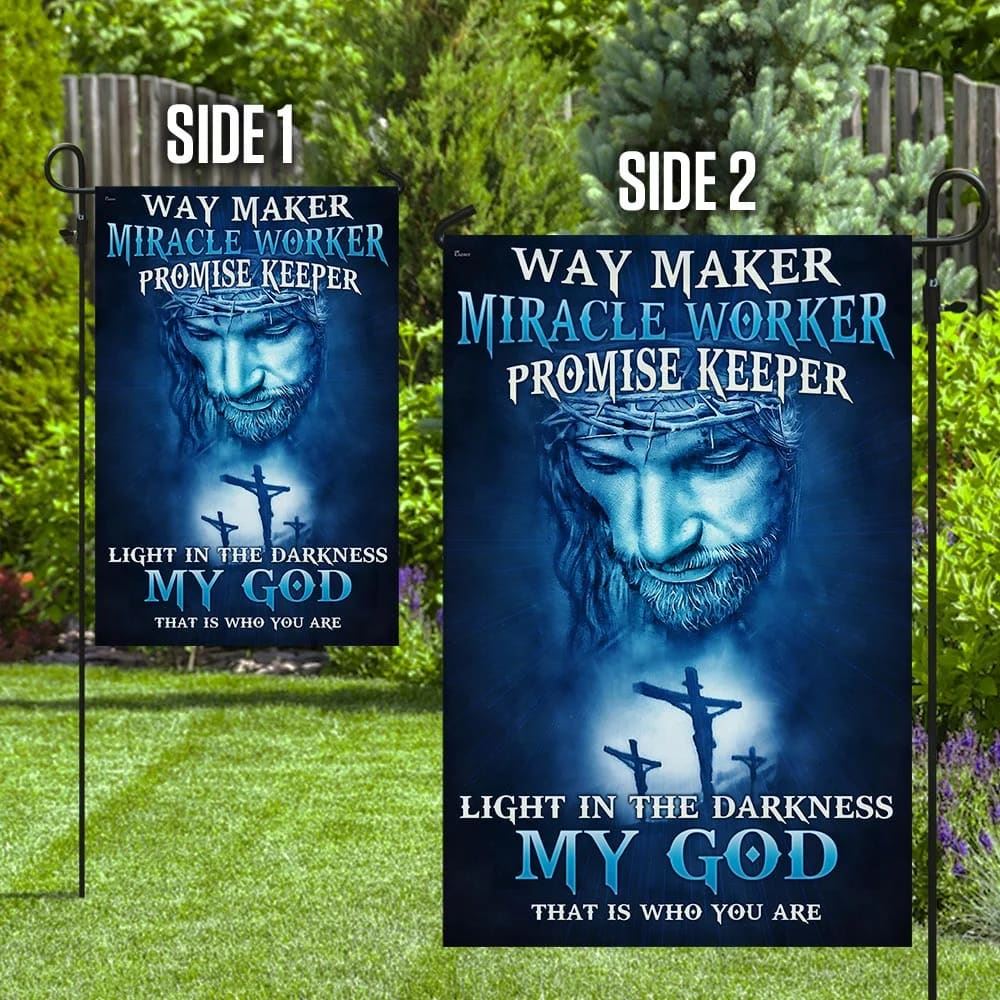 Way Maker Miracle Worker My God That Is Who You Are Jesus House Flags, Christian Flag, Scripture Flag, Garden Banner