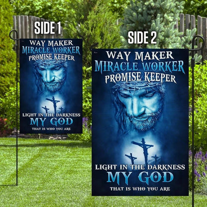 Way Maker Miracle Worker My God That Is Who You Are Jesus House Flags, Christian Flag, Scripture Flag, Garden Banner