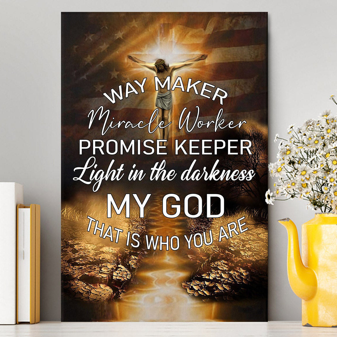 Way Maker Miracle Worker Promise Keeper Canvas Wall Art - Christian Wall Canvas - Religious Canvas Prints