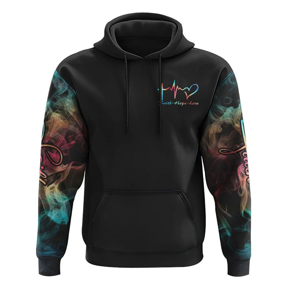 Way Maker Miracle Worker Promise Keeper Half Lion Smoke All Over Print 3D Hoodie, Christian Hoodie, Christian Sweatshirt, Bible Verse Shirt