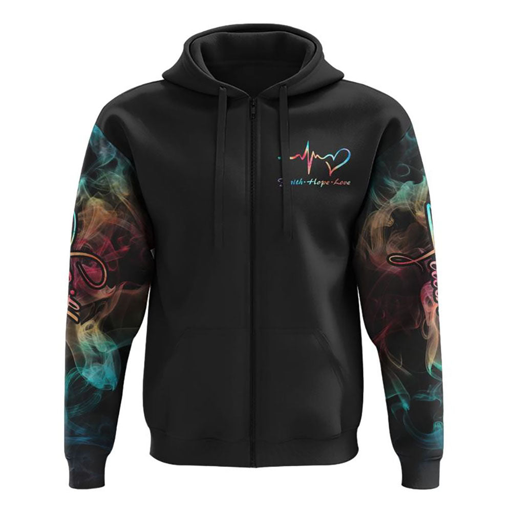 Way Maker Miracle Worker Promise Keeper Half Lion Smoke All Over Print 3D Hoodie, Christian Hoodie, Christian Sweatshirt, Bible Verse Shirt